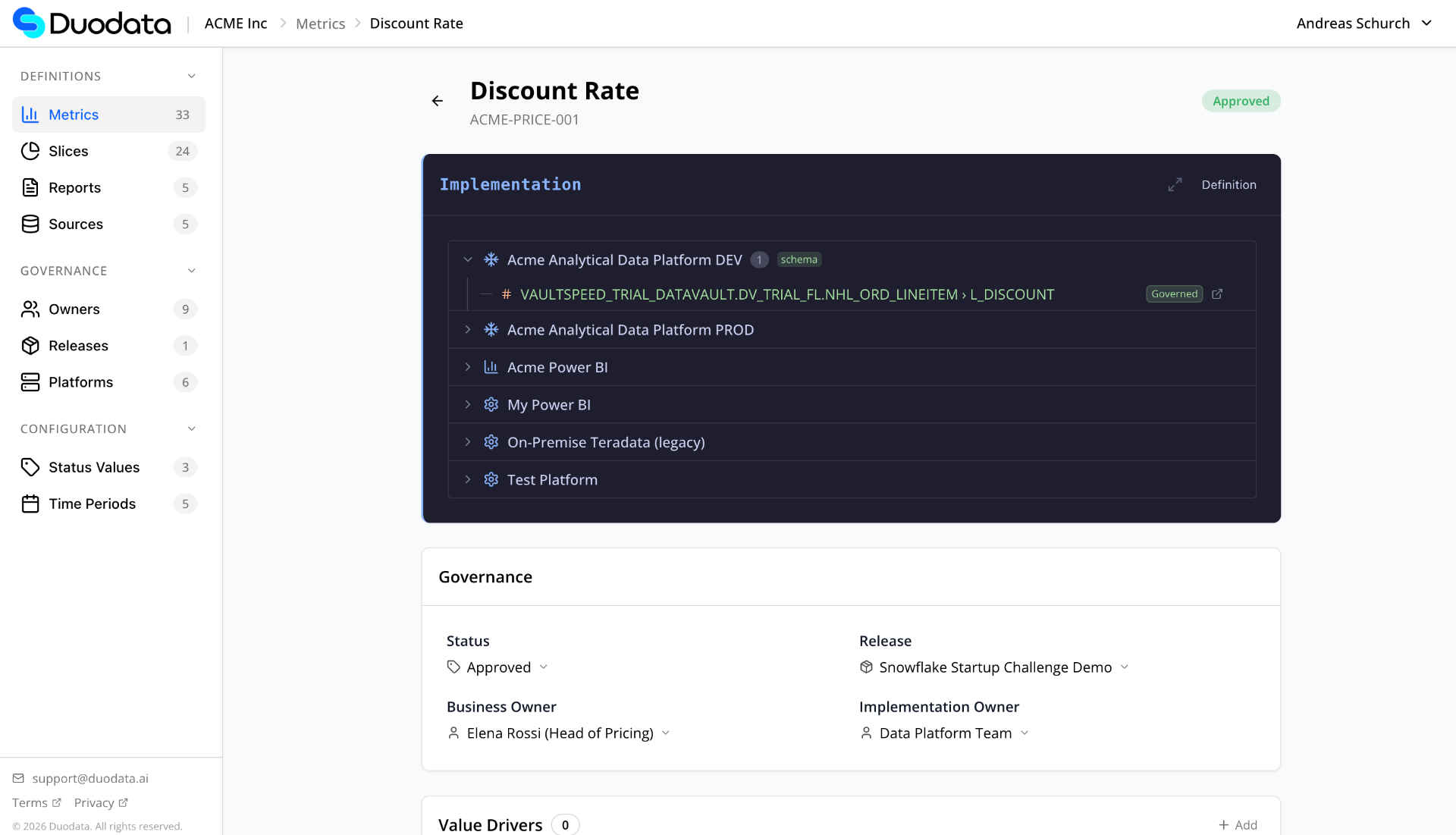 Implementation mapping (metric)